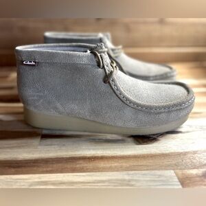 Clarks men wallaber suede lace up boot size 9.5 EUC